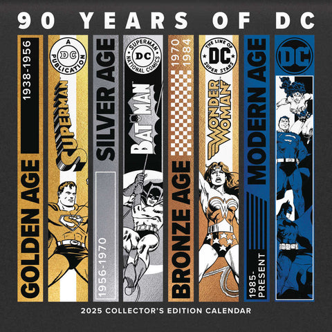 DC Comics 90th Anniv Collector's Edition 2025 Calendar