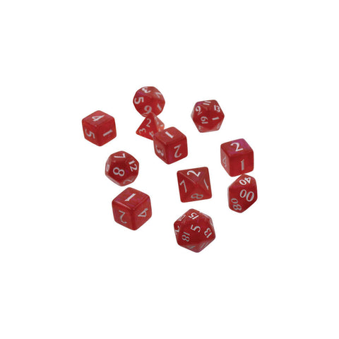 Eclipse Poly 11 Dice Set Apple Red