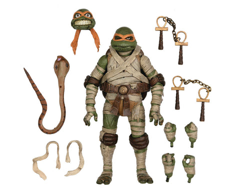 Universal Monsters vs Teenage Mutant Ninja Turtles Michelangelo As Mummy Ult 7in Action Figure