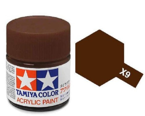 Tamiya Brown Mini Acrylic Gloss Finish X-9