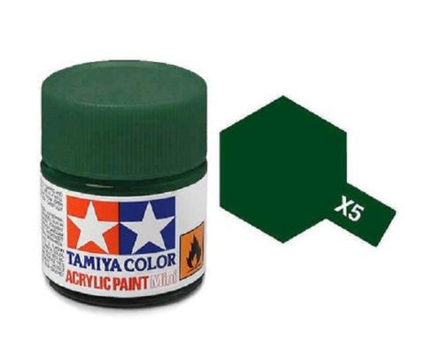 Tamiya Green Mini Acrylic Gloss Finish X-5