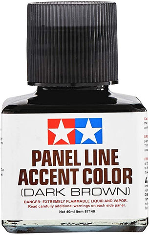 Tamiya Dark Brown Panel Line Accent Color (40ml Bottle)