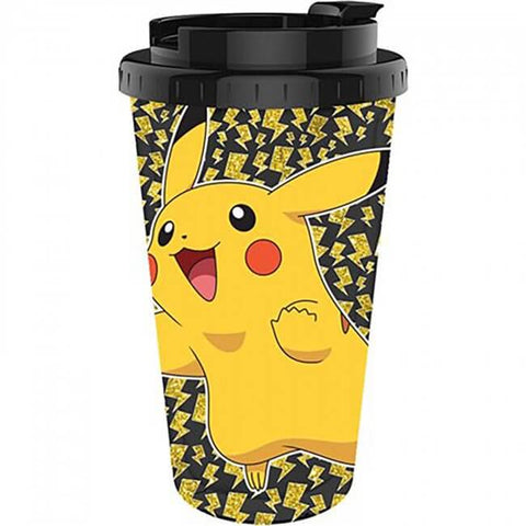 Pokemon Pikachu Happy Glitter Bolt Jump Travel Cup